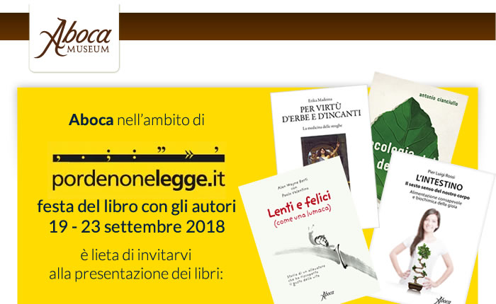 Aboca Edizioni a pordenonelegge 2018